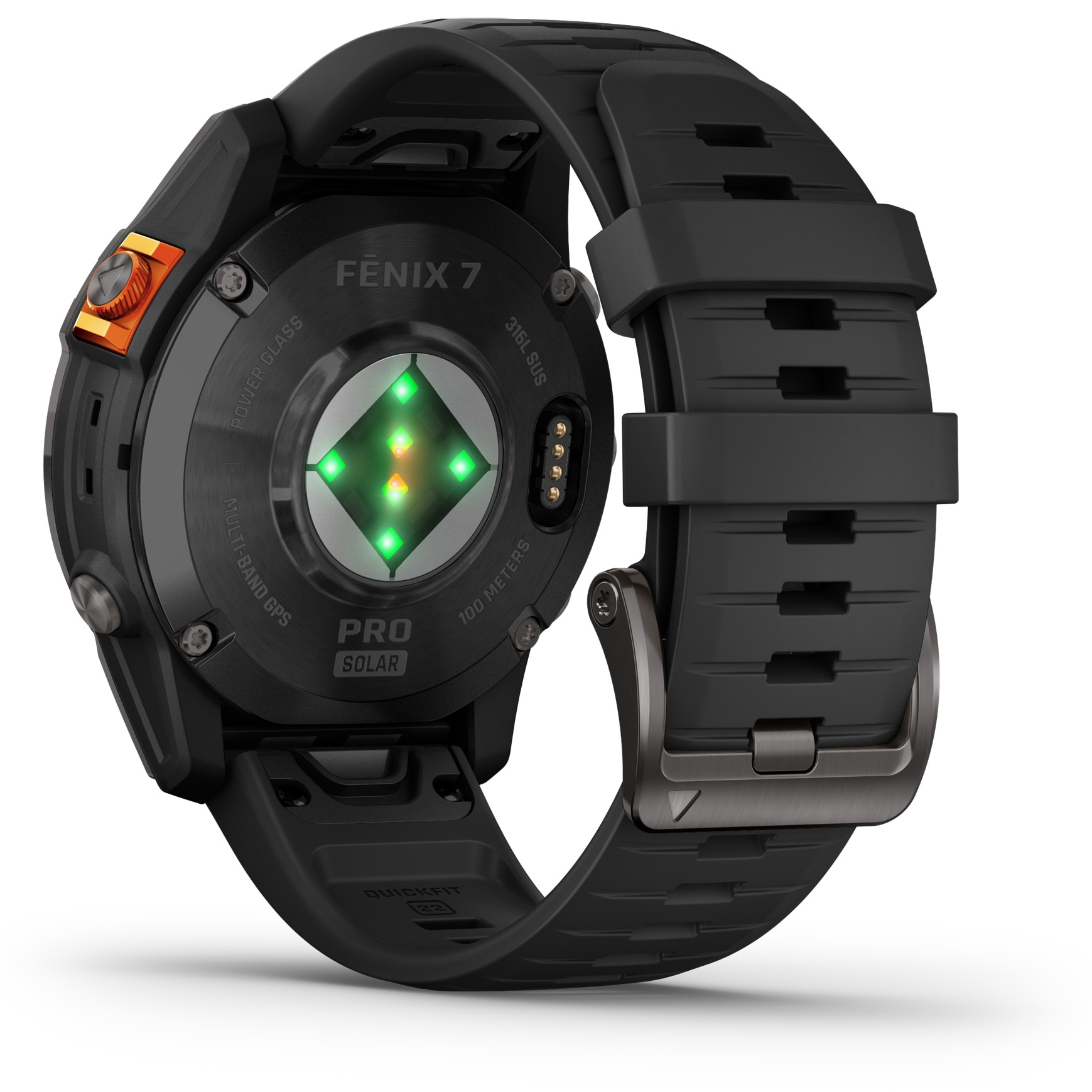 Смарт часовник Garmin Fenix 7 Pro Solar, стъкло, черна каишка, Slate ...