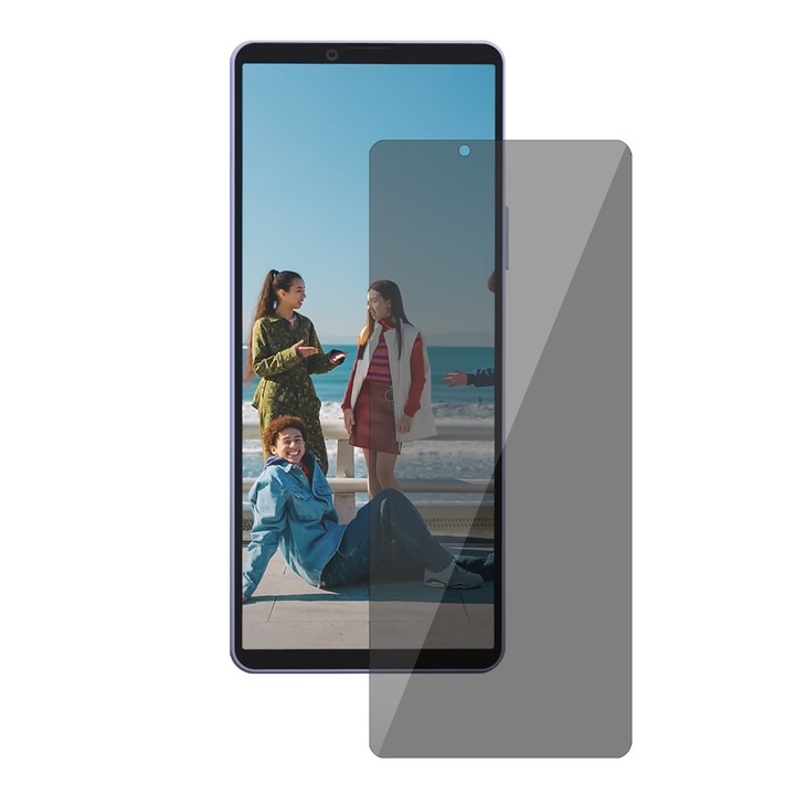 SILKASE privacy фолио за Sony Xperia 10 V, защита на екрана, силикон