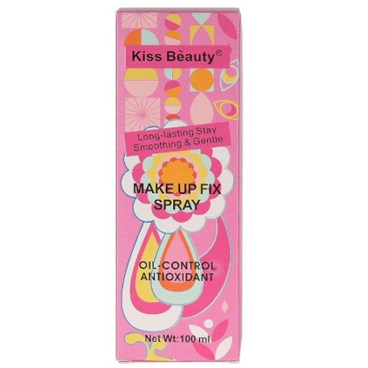 Спрей за фиксиране на грима, Kiss Beauty, Антиоксидант за контрол на ...