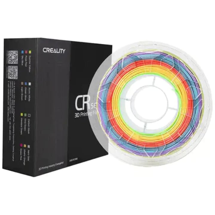 Filament Creality 1.75 mm PLA - Silk Rainbow Fire (rosu-portocaliu) 800g
