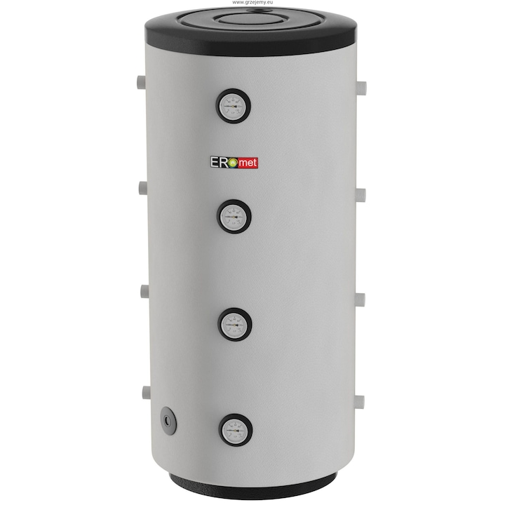 Boiler vertical ,,L'', ERMET, Clasa energetica A+, 120 l, Gri/Negru