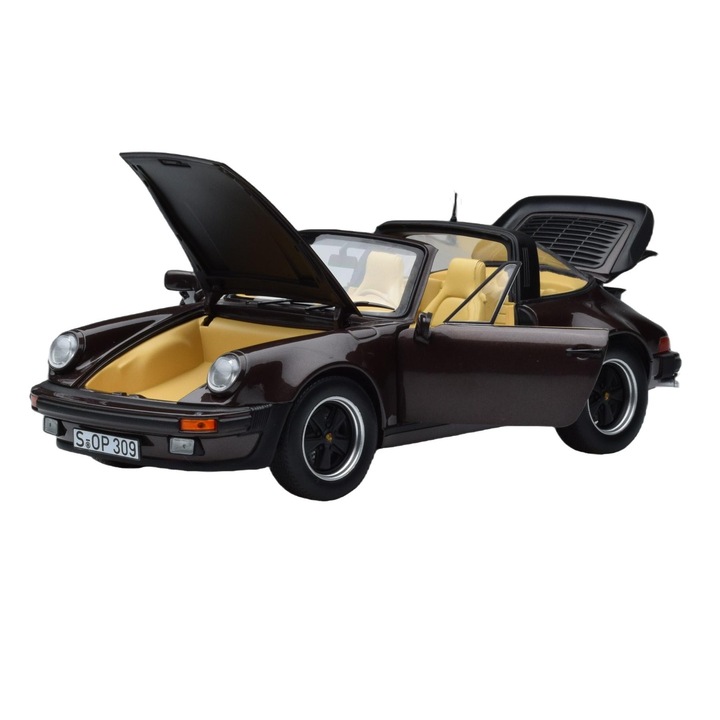 Macheta auto, Norev, Metal, Porsche 911 930 Turbo Targa, Maro