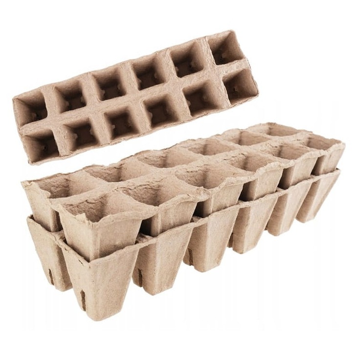 Ghivece dreptunghiulare pentru inmultirea plantelor, Planta, 2x12