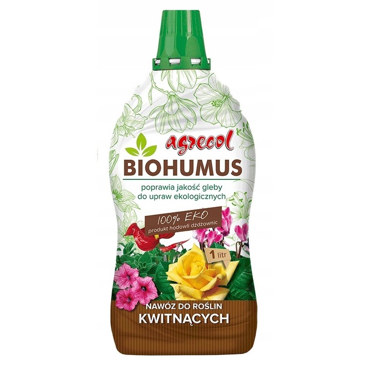 Биохумусен тор за цъфтящи растения, Agrecol, 1л