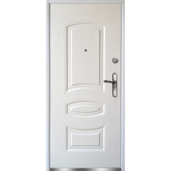 Usa pentru exterior, Radex, Otel, 95x205cm, Alb