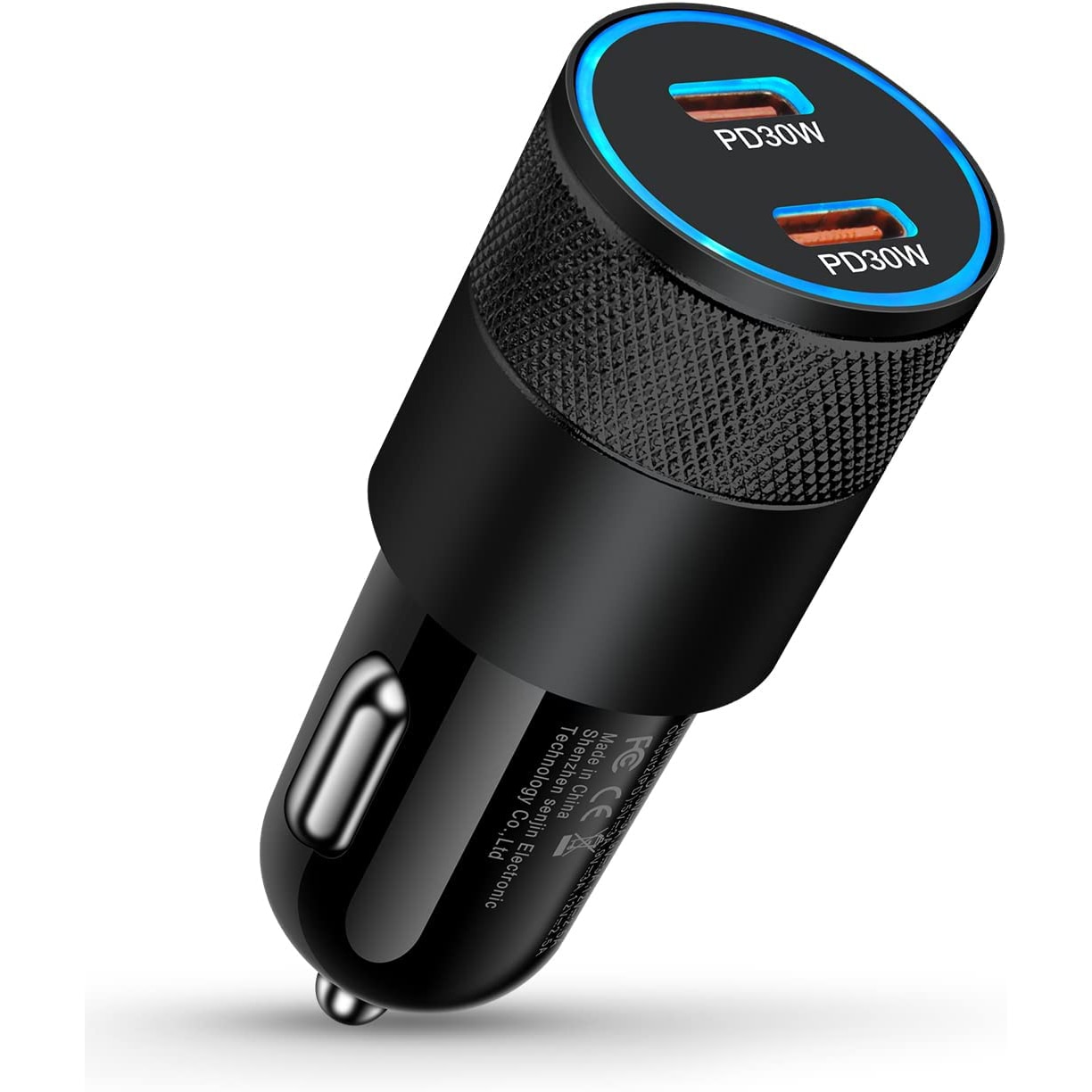 ZAFIT™ autós töltő Type C kábellel, 60 W szupergyors töltés, 2 x Type C ...