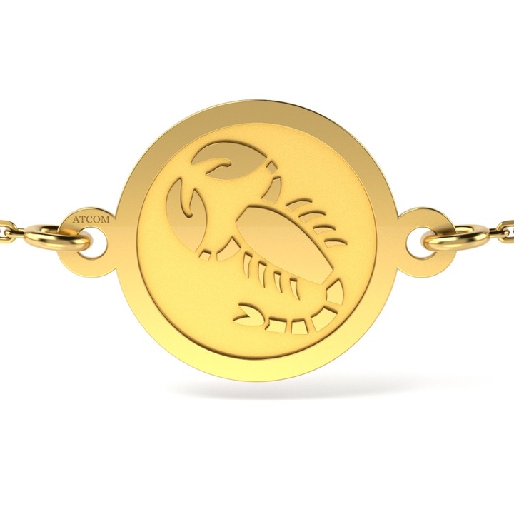 Гривна, верижка от жълто злато Talisman Scorpion