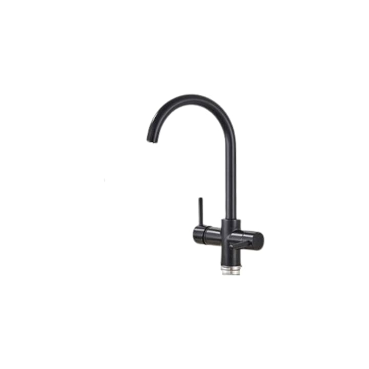 Кухненски смесител за пречистена вода AquaSpa, с 2 функции, черен, С капки, Тип B