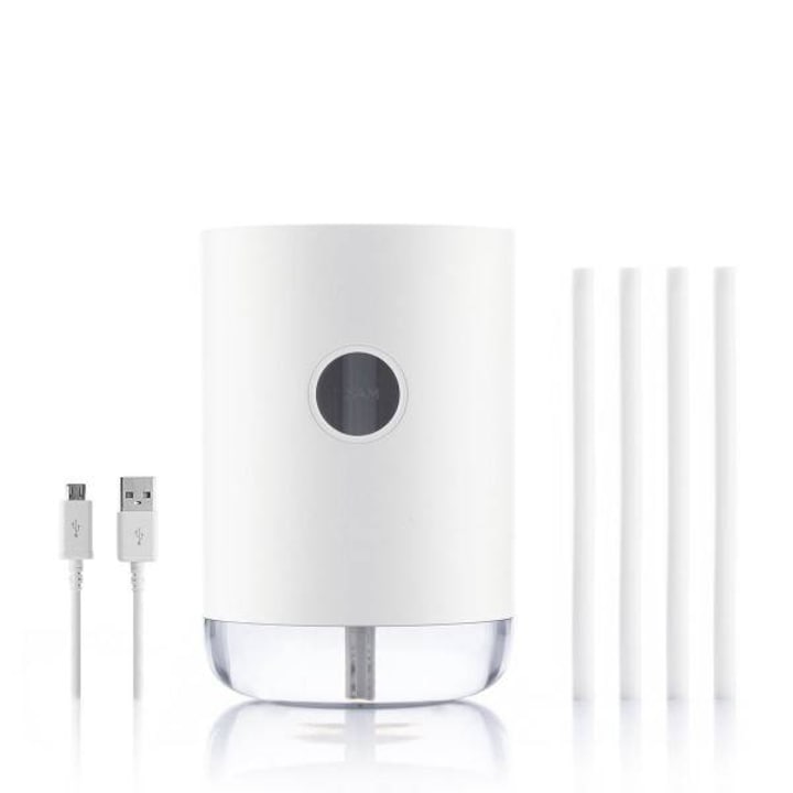 Umidificator pentru copii cu proiector stele si lumina de noapte, fara BPA, autonomie 3.5 ore, alb
