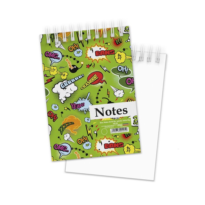 Бележник A6 50 страници спирала Libra vellum Bang