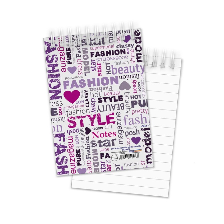 Jegyzettömb A6 50 oldalas spirál Libra dictando Style