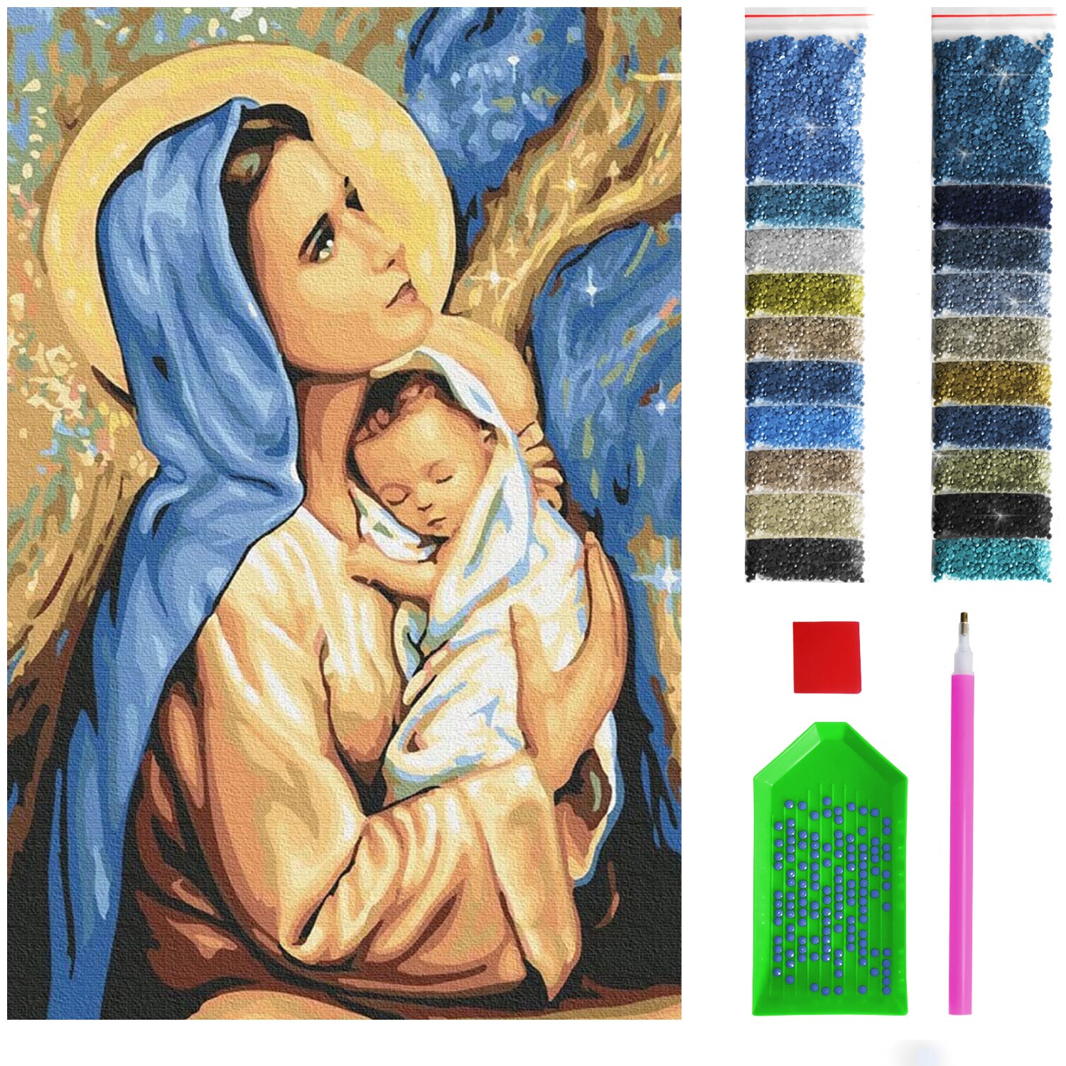 Diamond Painting Broderie Diamant Kit Complet Plein Point De Croix La Belle Et La Bête Artisanal