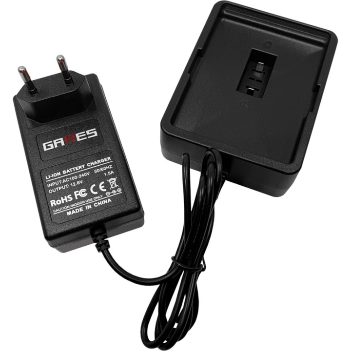 Incarcator, Gares, pentru AEG Ryobi Li-Ion 12V BPN1213 BPL1220, Negru