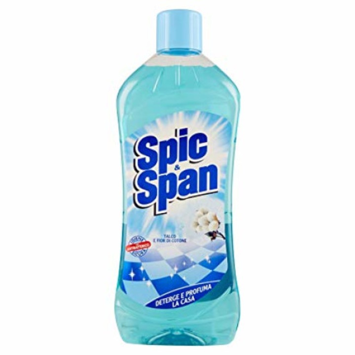 Spic&Span универсален препарат за подове, талк и памук 1л