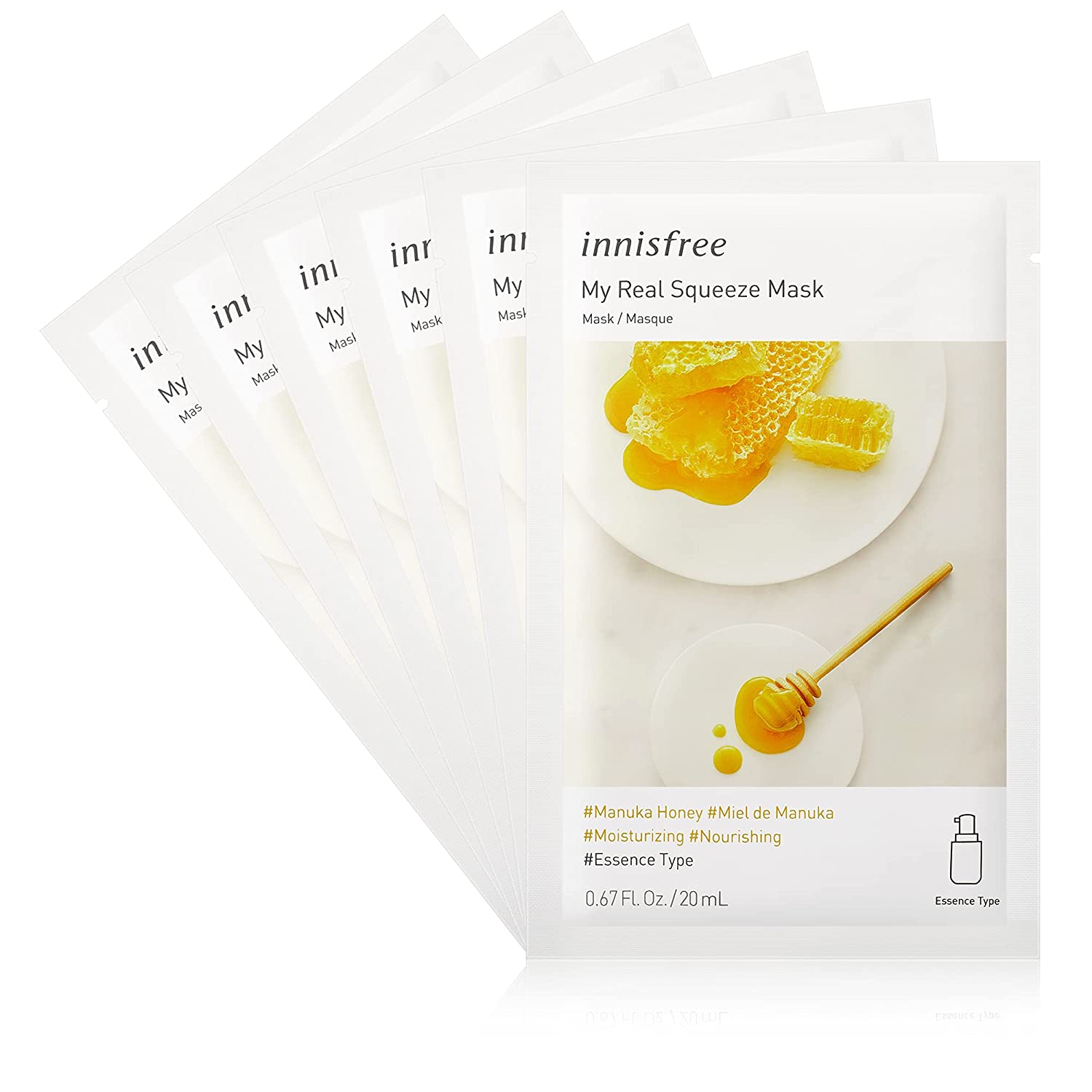 Set 10 masti faciale Innisfree My Real Squeeze Mask Manuka Honey (Miere ...