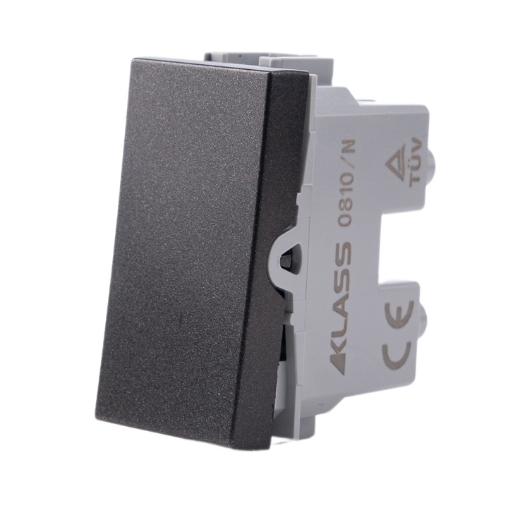 Intrerupator cap scara 1 modul negru, M-Klass