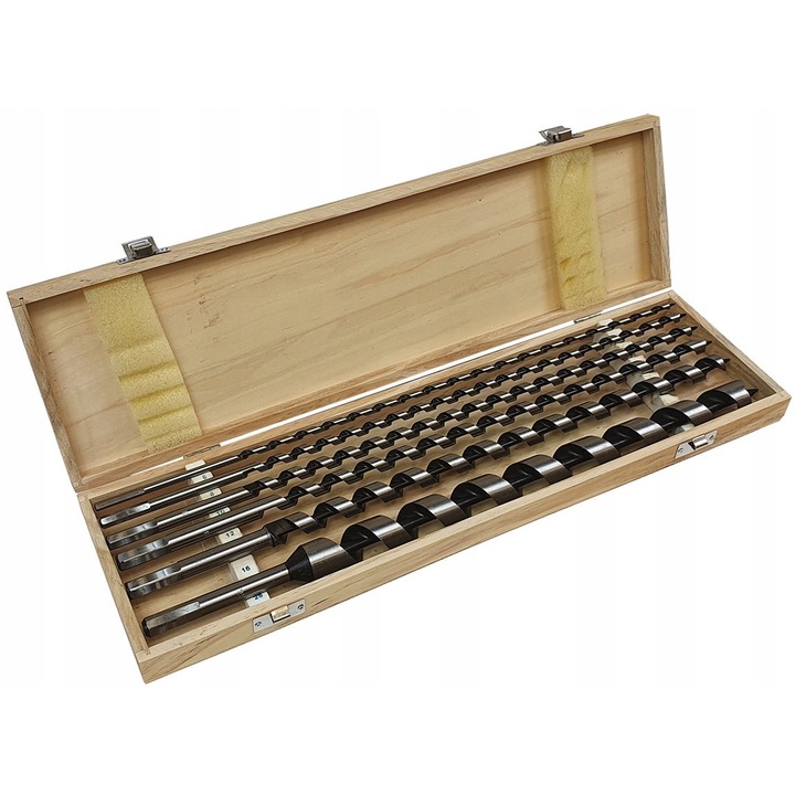 Set 6 burghie lemn 6-25mm lungi 460mm (S10473)