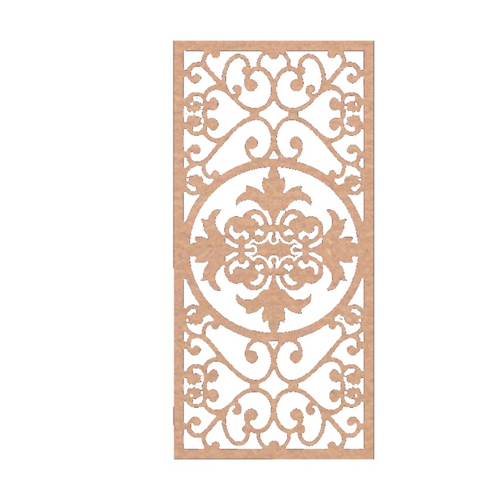 Panou decorativ traforat Mdf natur, Mos145, 100 x 48 cm, 6 mm