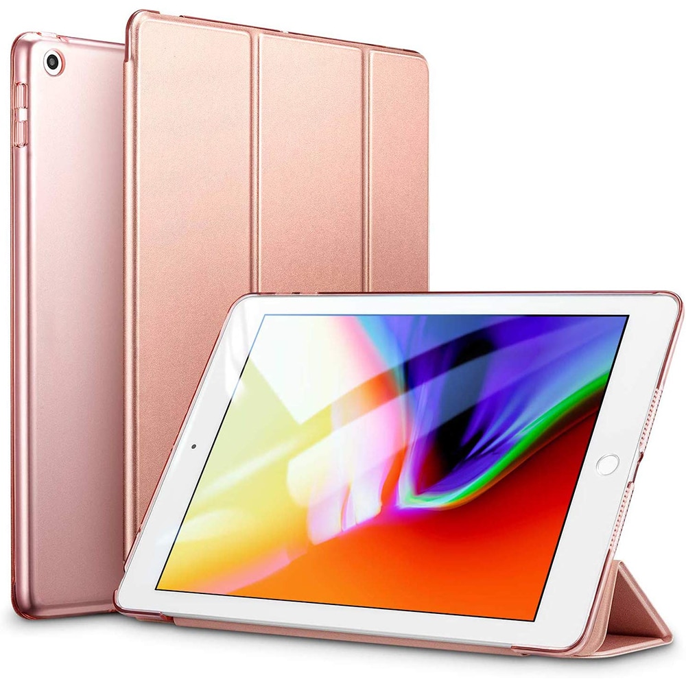 Husa protectie tableta, Poliuretan/Microfibra, Pentru iPad 9.7" 2018/2017, Roz