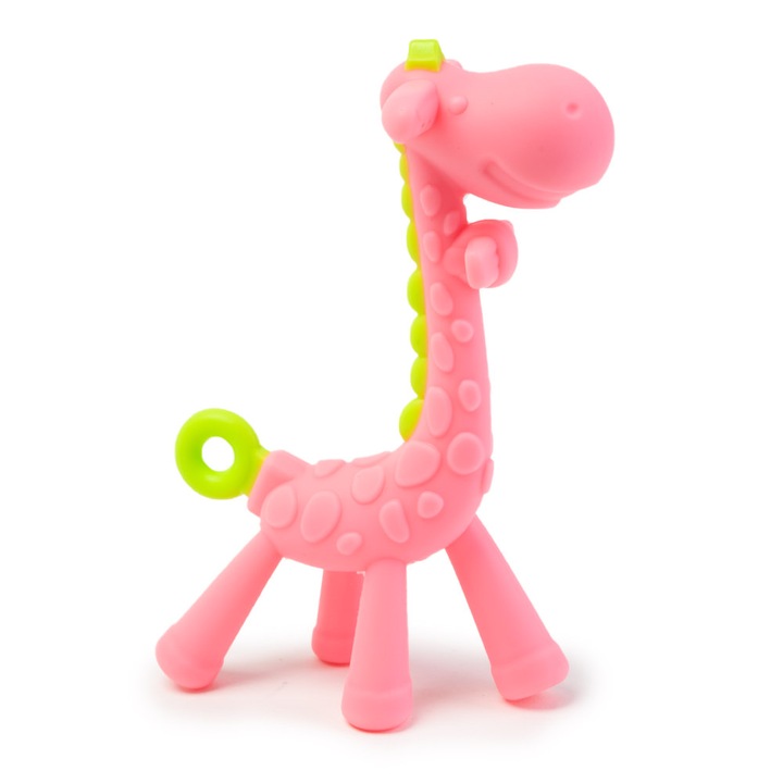 Nurio Rózsaszín zsiráf szilikon fogászati játék