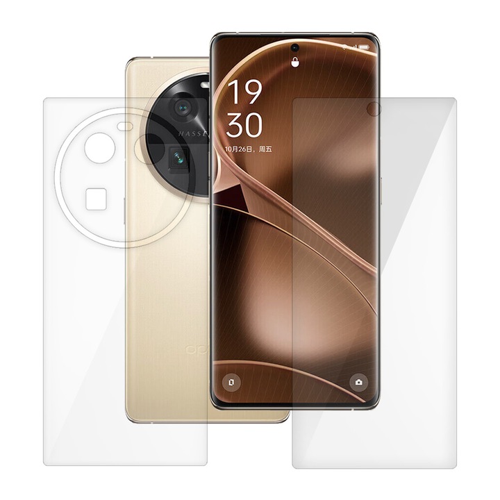 Set 2 folii SILKASE pentru Oppo Find X6, protectie telefon, silicon regenerabil