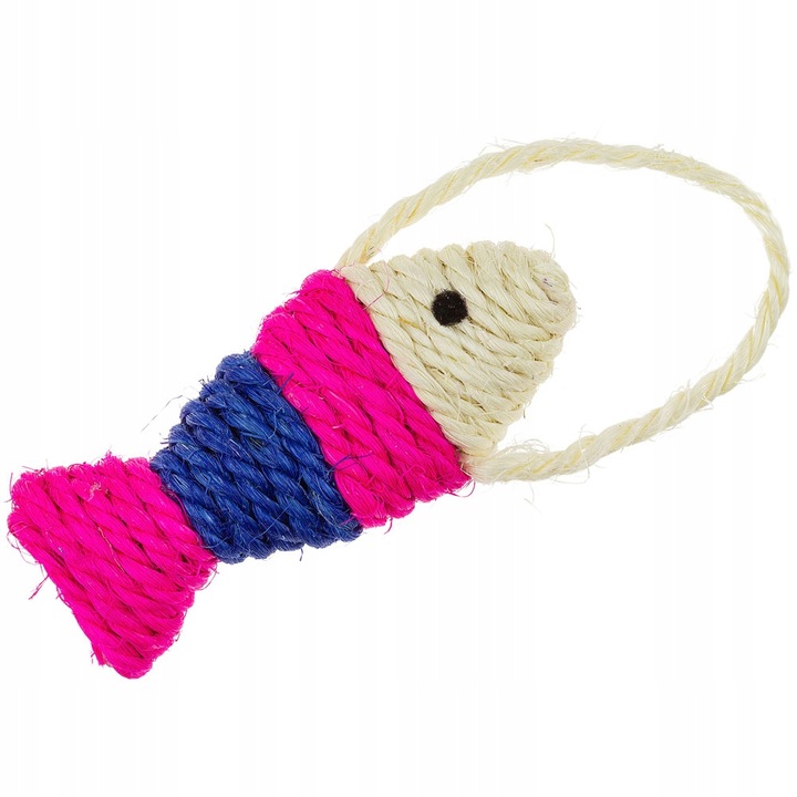 Jucarie pentru pisici, Wesolypupil, Sisal, 10 x 4.5 cm, Multicolor