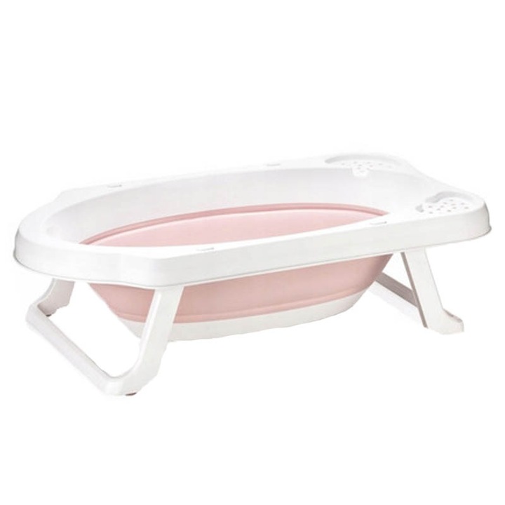 Сгъваема коричка за бебе с дренажна тапа 82 x 48 x 23,5 cm Keeper Maja 200523R, Розова