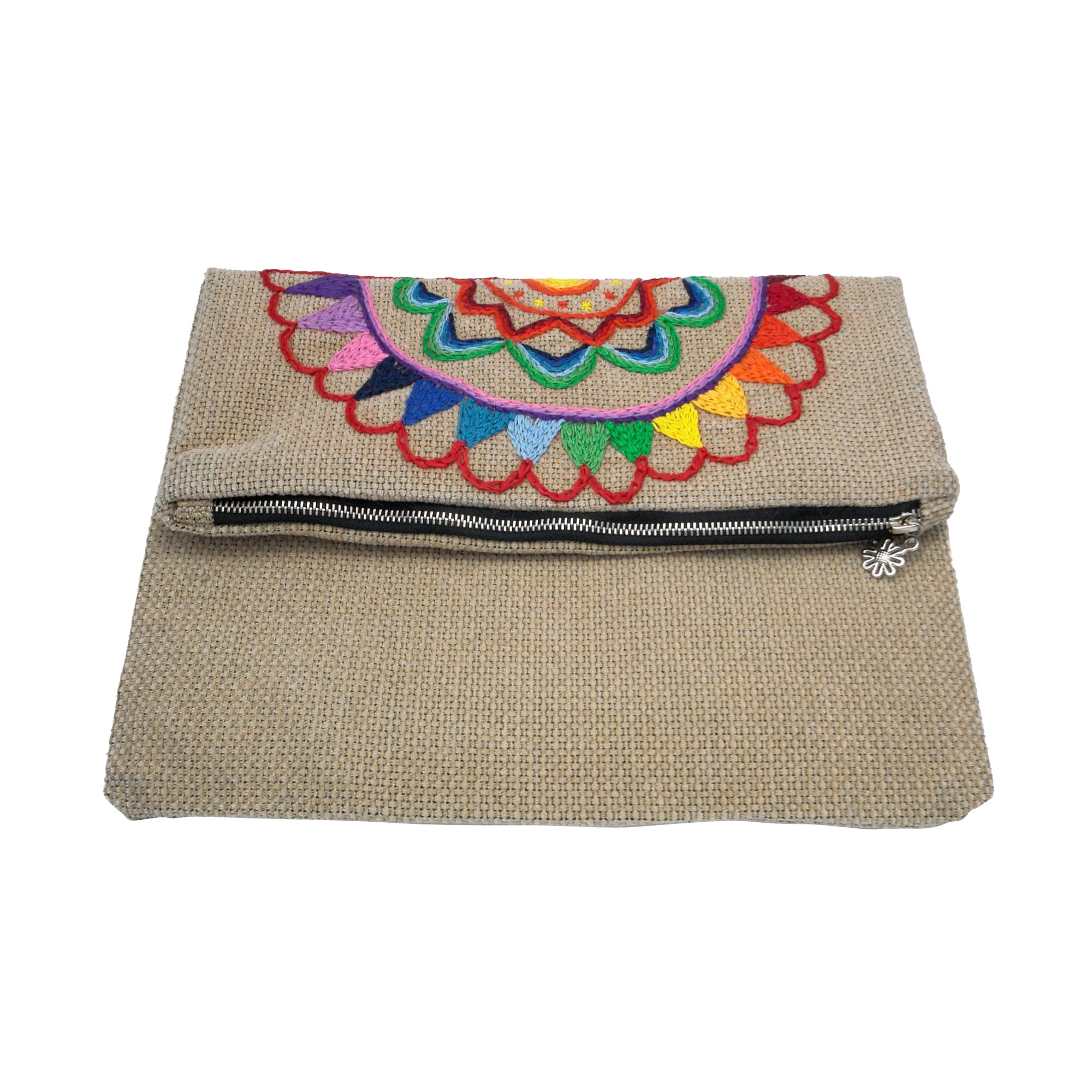 Geanta plic, unicat, lucrata manual, material textil, Boho-chic_010