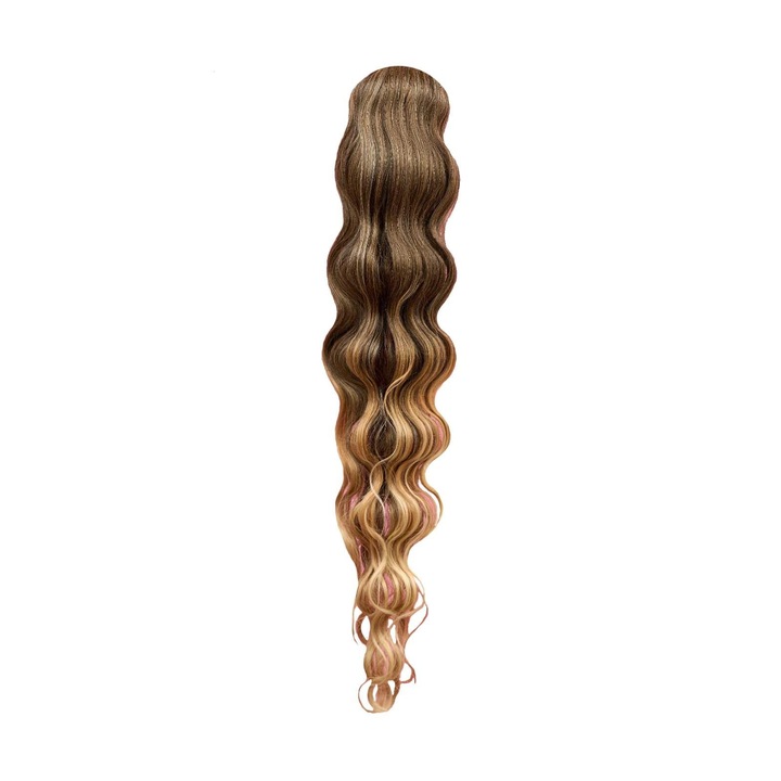 Coada Extensie Par, Body Wave, Celebra, 100% Fibra Kanekalon, "Miya", Ombre Blond, 71cm, 160gr