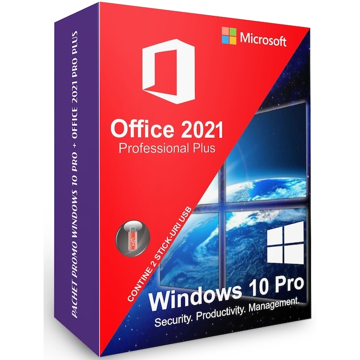Microsoft Windows 10 Pro English plus Office Pro Plus License 2021
