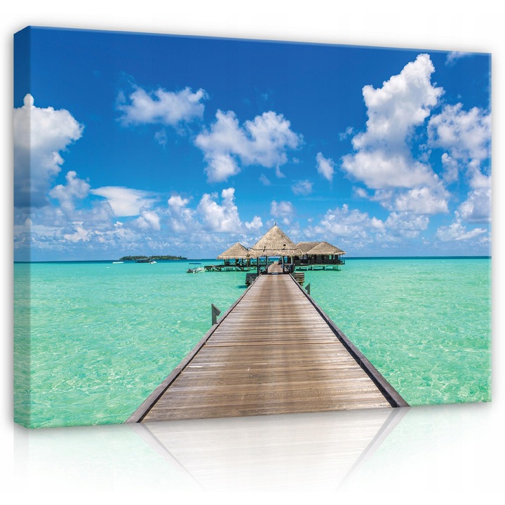 Tablou Canvas Natura Plaja Marea 100x70 cm, Modern, Design, Pentru Living Dormitor Camera De Zi, Creative Decor