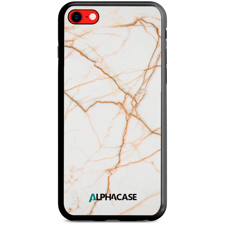 Husa de Protectie, Compatibila Apple iPhone 7/8/SE 2020/2022, ALPHACASE, AntiShock, HardCase, Marble Series 020