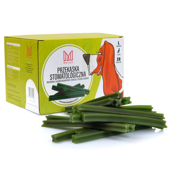 Дентални стикове за кучета Mersjo Dental Sticks L (>25kg) 28 бр