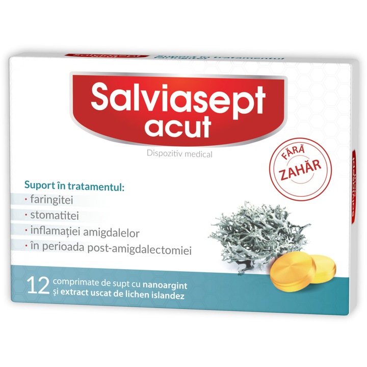 Salviasept ACUT cukor nélkül, Zdrovit, 12 pasztilla