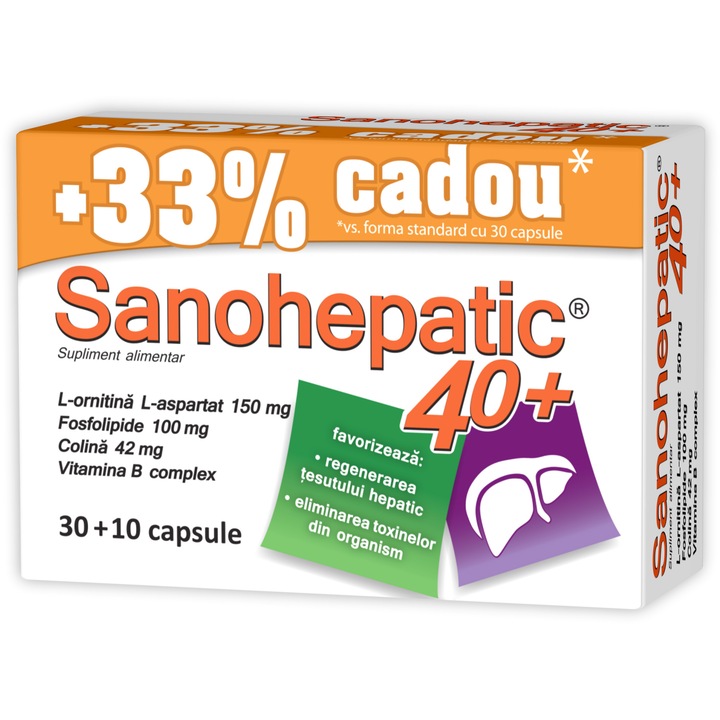 Sanohepatic 40+, Zdrovit, 40 capsule