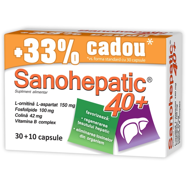 Sanohepatic 40+, Zdrovit, 40 capsule