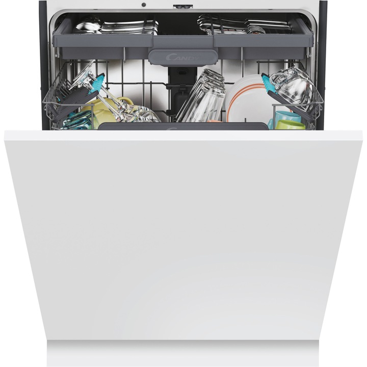 Съдомиялна за вграждане Candy Rapido CS 6B0S3PSA, 16 комплекта, 10 програми, Клас B, WiFi+Ble, Wash & Dry 35', Motor Speed-Drive Inverter, Automatic Open Door, Floor light, 60 см