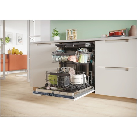 Masina de spalat vase incorporabila Candy Rapido CS 6B0S3PSA, 16 seturi, 10 programe, Clasa B, WiFi+Ble, Wash & Dry 35', Motor Speed-Drive Inverter, Automatic Open Door, Floor light, 60 cm