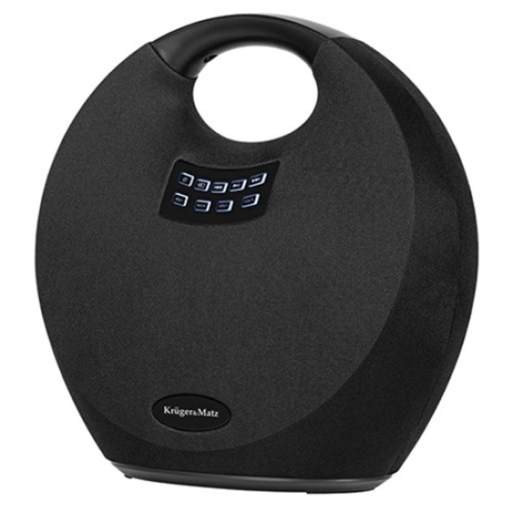 Kruger&Matz Безжичен спирален преносим високоговорител, 36 W, Bluetooth връзка, USB, Aux