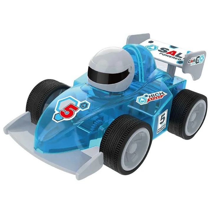 Tetea Образователна играчка, STEM Kit състезателна кола (синя) с енергия от солена вода