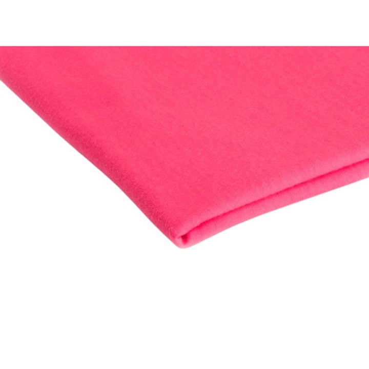 Poliviscoza, tip poliester Tricotaje, culoare Roz neon, dimensiune 50 cm x 160 cm