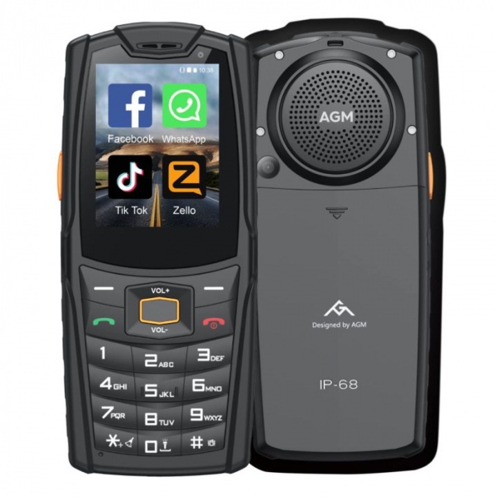 Мобилен телефон AGM M7, 4G, 2,4-инчов дисплей, Android 8.1, 1 Gb Ram, 8 Gb Rom, 2500 mAh, високоговорител 3,5 W