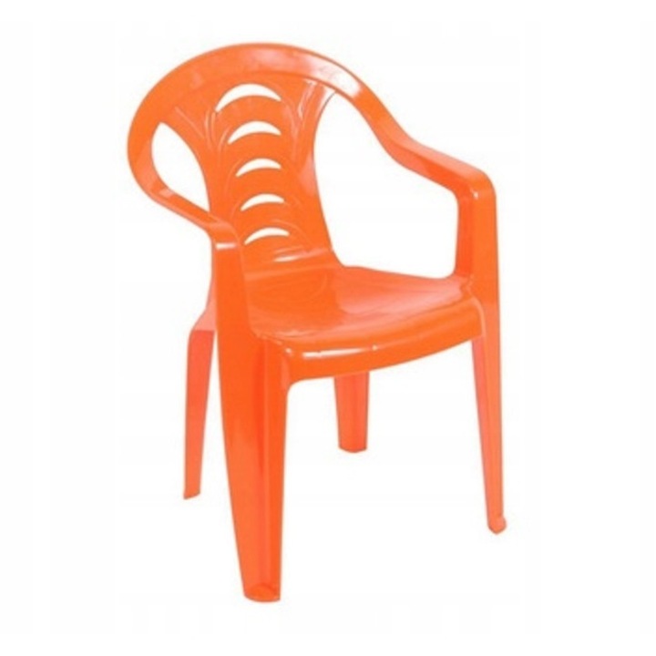 Gyerek kerti szék, Oler, Műanyag, 36x36x52,5 cm, Narancs