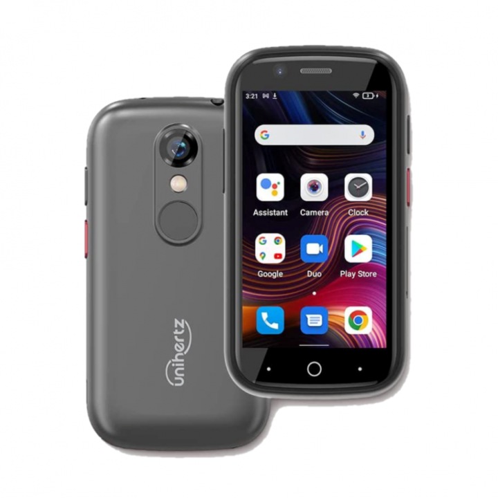 Мобилен телефон Unihertz Jelly 2E Silver, 4G, 3.0", 4GB RAM, 64GB ROM, Android 12, A20 MT6761D Quad-Core, 2000mAh, DualSIM
