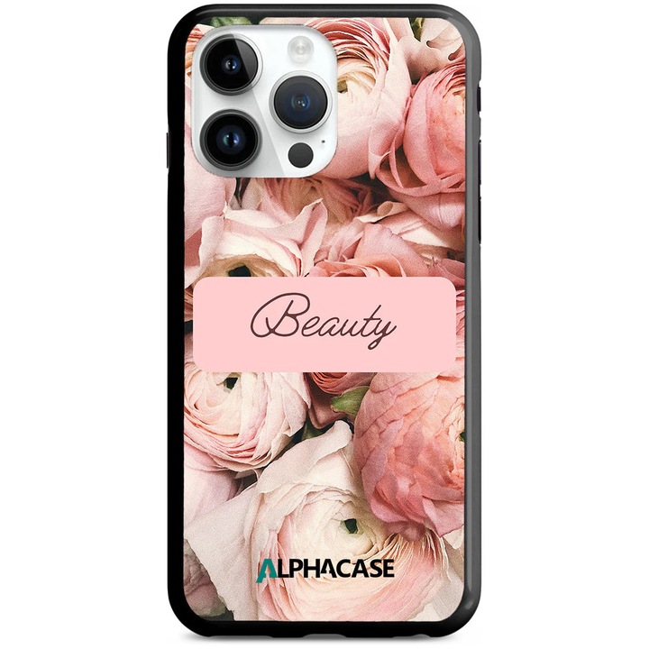 Husa de Protectie, Compatibila Apple iPhone 14 PRO, ALPHACASE, AntiShock, HardCase, Flowers Series 006
