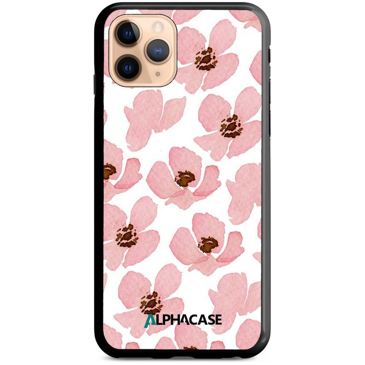 Husa de Protectie, Compatibila Apple iPhone 11 PRO MAX, ALPHACASE, AntiShock, HardCase, Flowers Series 009