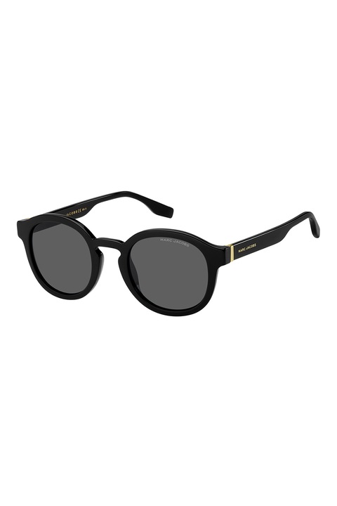 Marc Jacobs, Овални слънчеви очила с лого, 50-24-145, Tъмносив/Черен