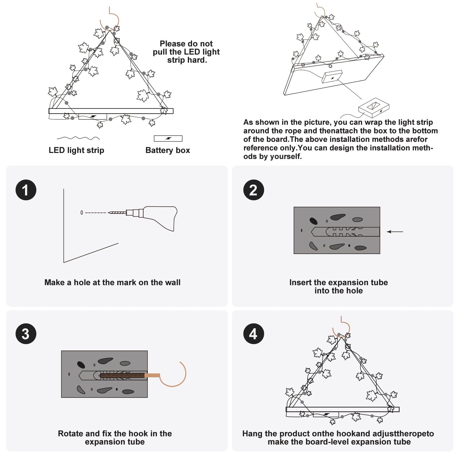 Set 2 rafturi decorative, OVERTANG, Lemn, LED, Maro/Verde - eMAG.ro