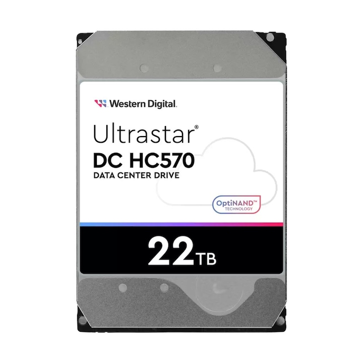 Твърд диск, Western Digital, 22TB WD 3.5" Ultrastar DC HC570 SATA Winchester, 0F48155/WUH722222ALE6L4, 0F48155