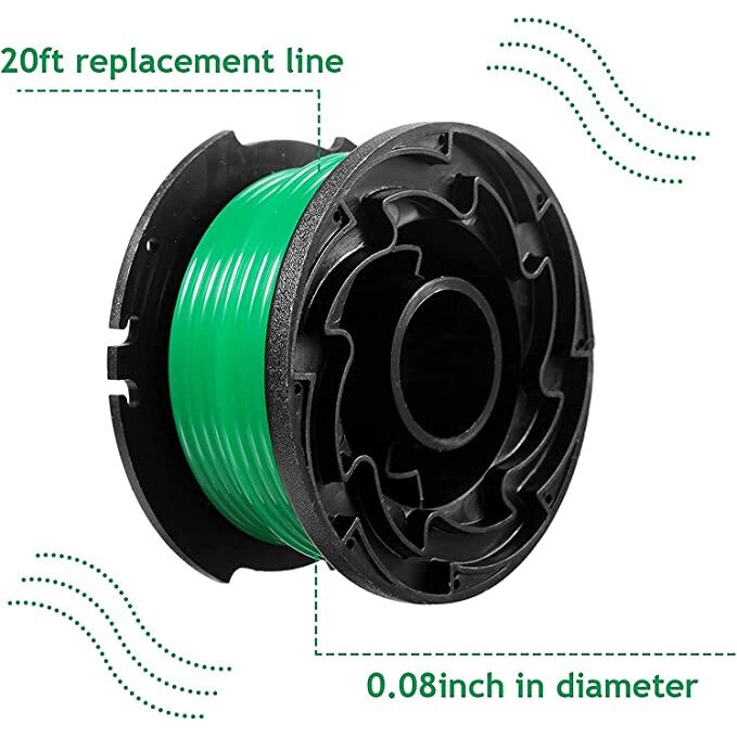 Spares2go Nachfüllspule Für Black+Decker Rasentrimmer – 6 M Schnur, 2 Mm, Passend Für GL7033 U.a.